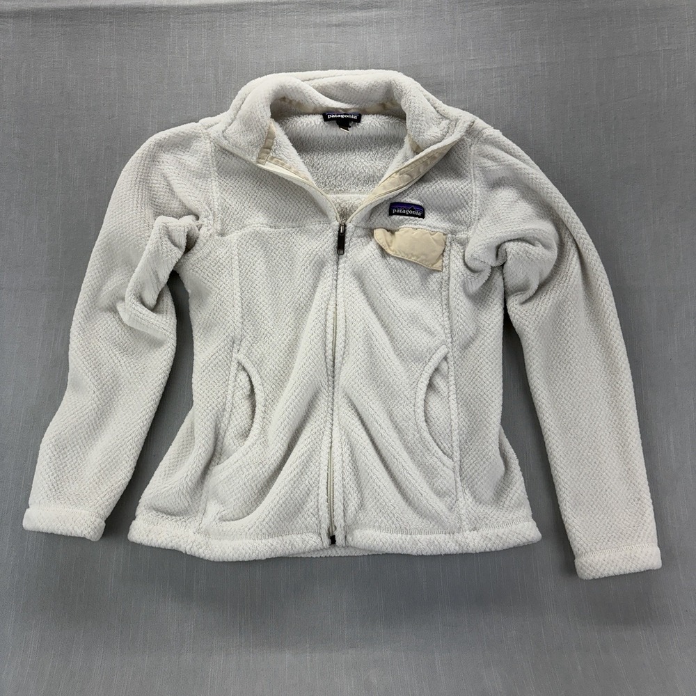 Patagonia Fleece Jacket Women's Small Full‎ Zip Cream Polartec Thermal Pro
